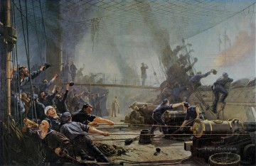 オンボルド・パ・フリガッテン・ニールス・ジュエル海戦 Oil Paintings